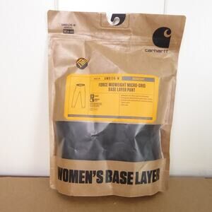 Carhartt Baselayer Pants Womens SZ M 8-10 Force Midweight Micro Grid Rugged NiB